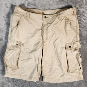 Carhartt Cargo Shorts Men's 38X10 Beige‎ Relaxed Fit  (100277-253),
